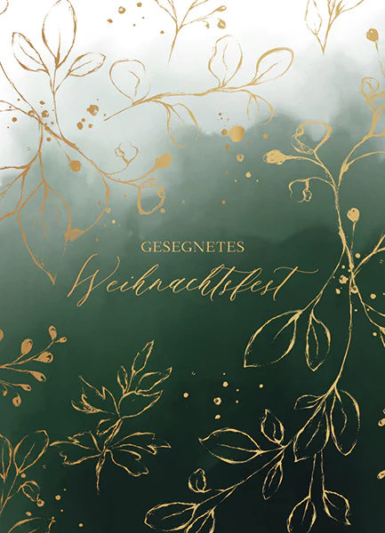 Postkarte - Gesegnetes Weihnachtsfest, Big Blessing Gold Postkarte - Gesegnetes Weihnachtsfest, Big Blessing Gold