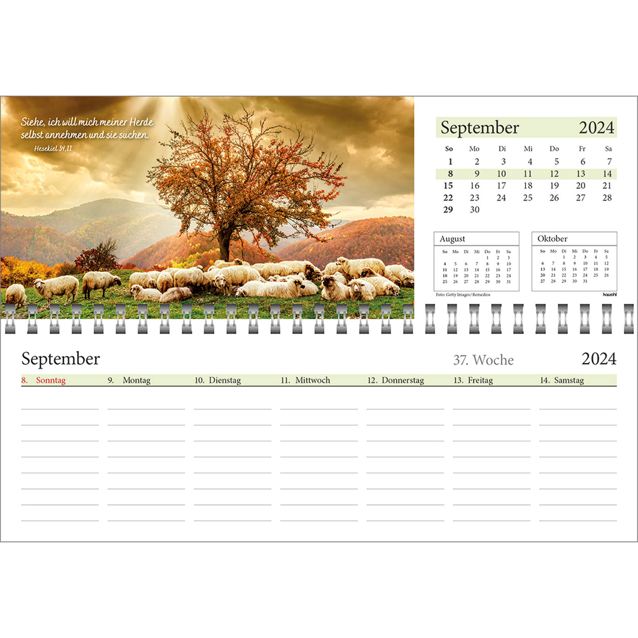 Tischkalender 2024 - In deine Hand leg ich den Tag
