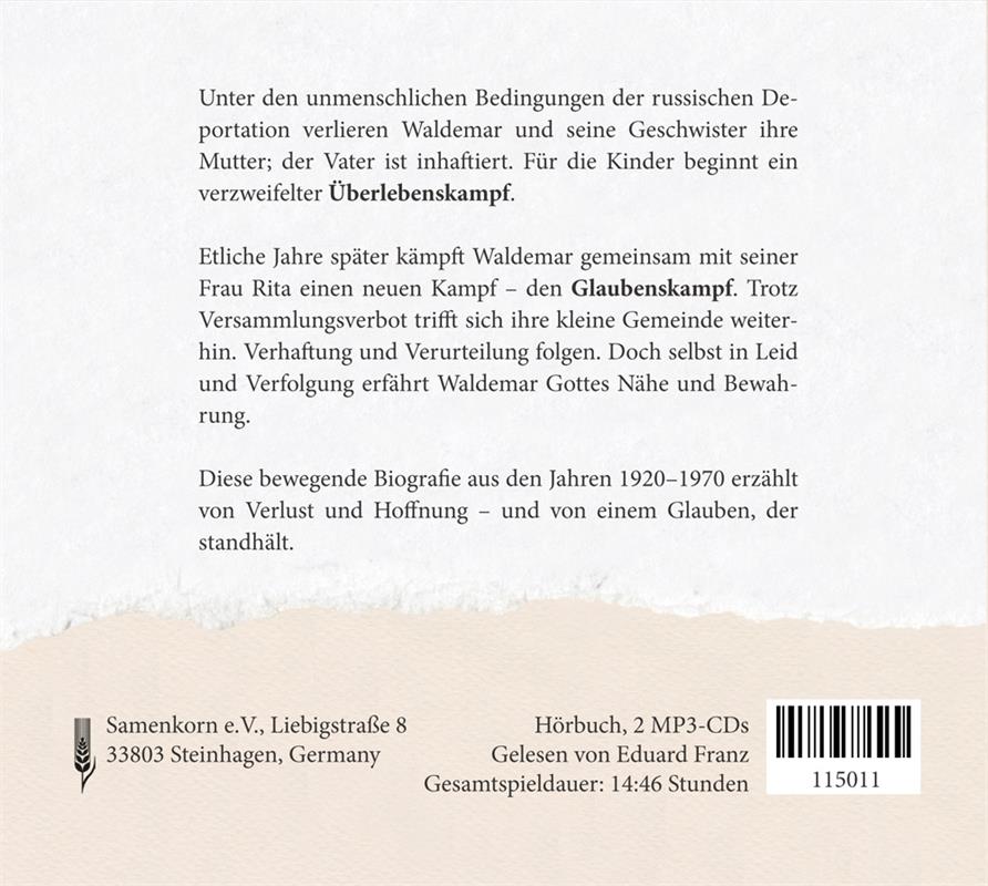 Hörbuch Der Überlebenskampf & Der Glaubenskampf