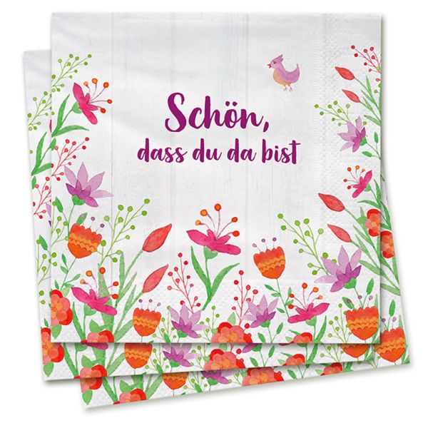 Servietten-Schoen-dass-du-da-bist5584262 Servietten - Schön, dass du da bist