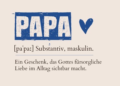 Minikarte Papa - Definition
