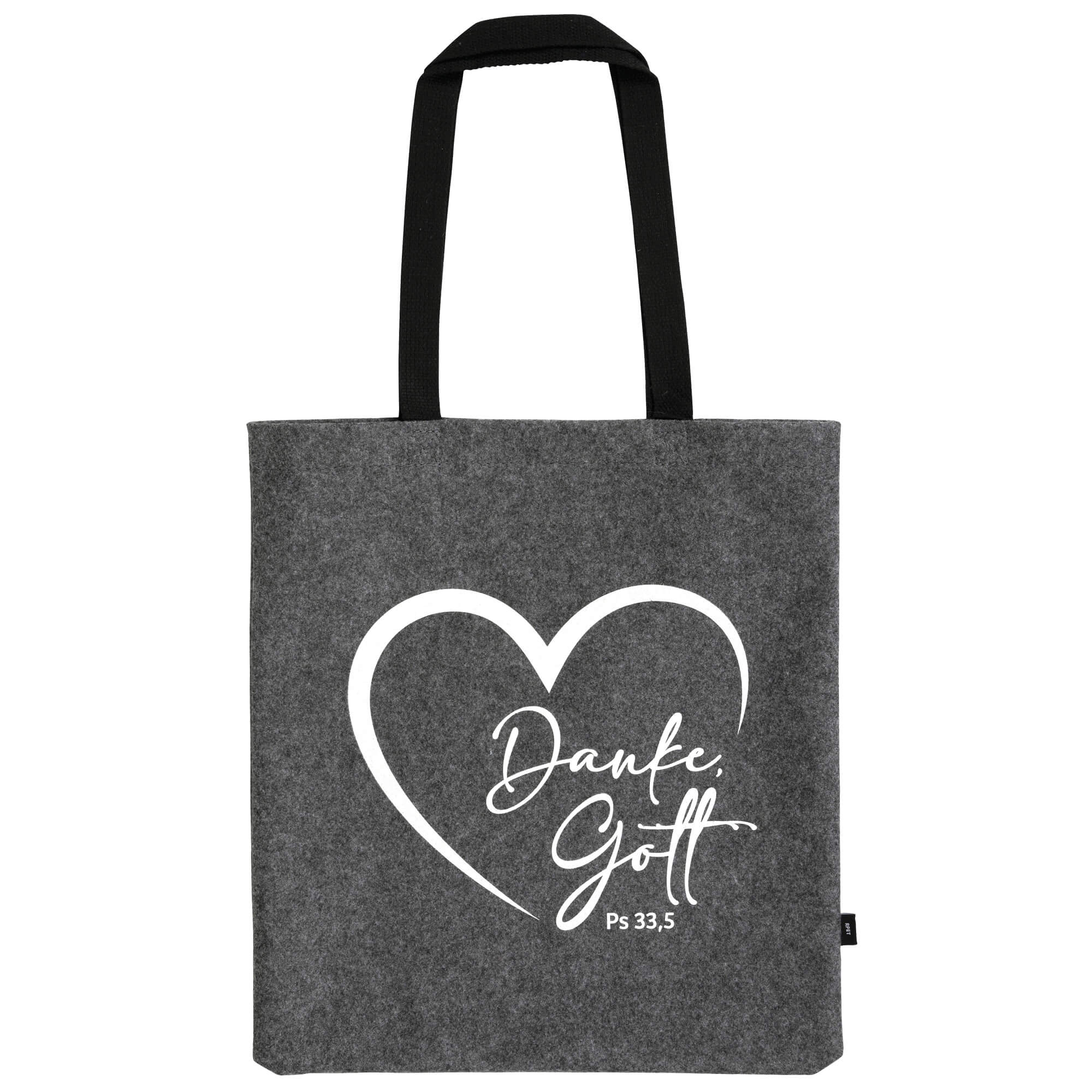 Filz-Einkaufstasche "Danke, Gott"