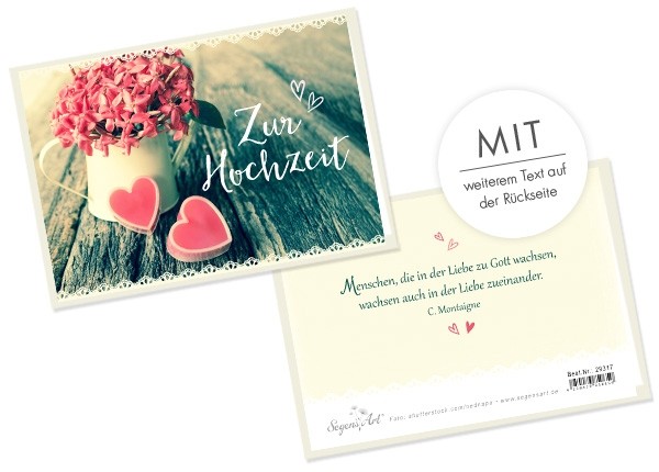 Doppelkarte - Zur Hochzeit - Liebe zu Gott
