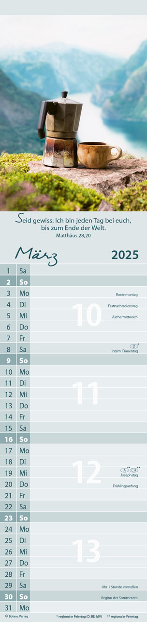 Streifenkalender - Für Alle 2025