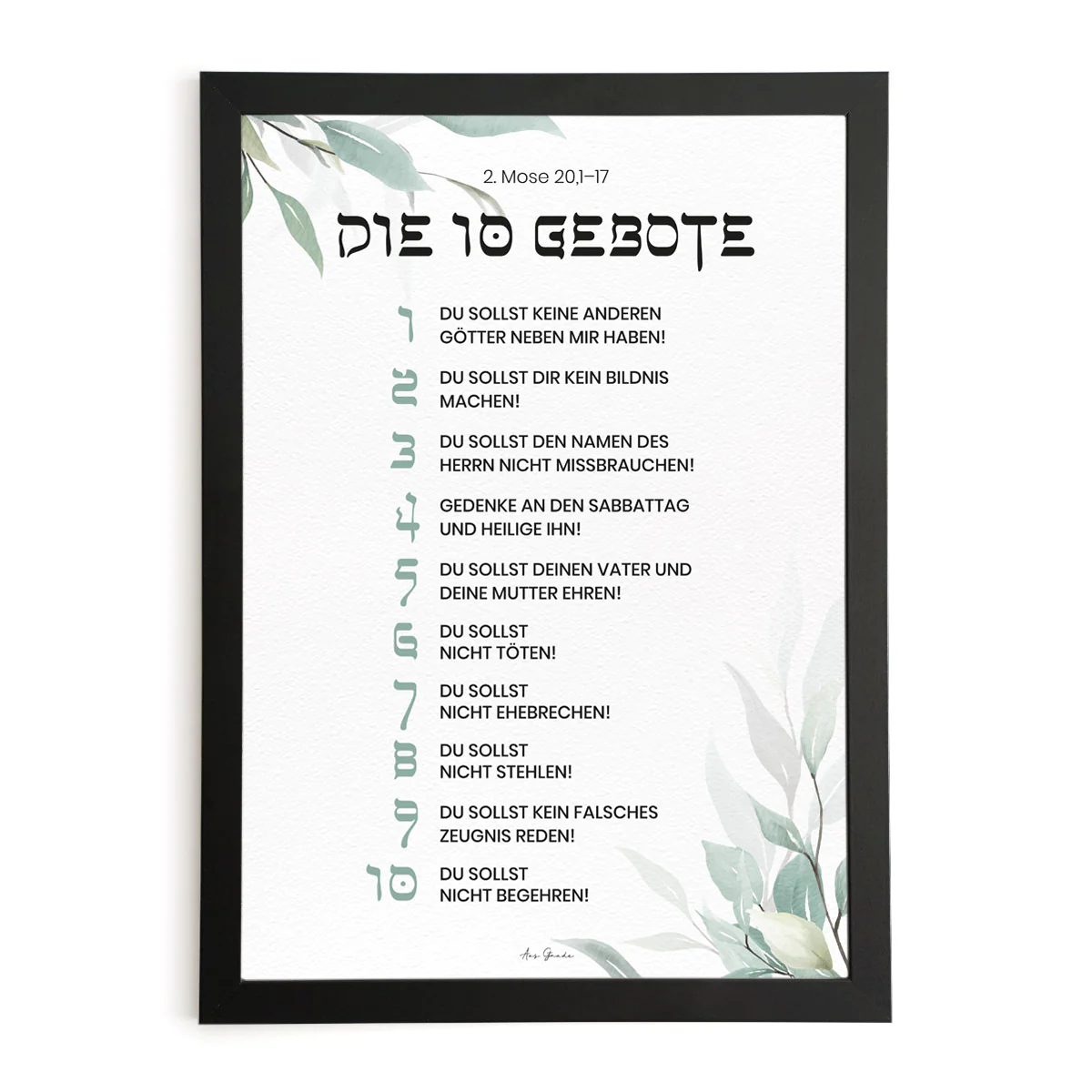 Poster A4 - Die 10 Gebote Poster A4 - Die 10 Gebote