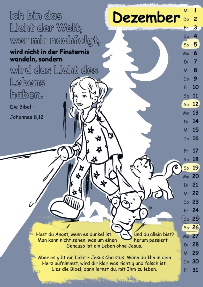 Kinder-Malkalender 2027 - Mit Stift und Bibel