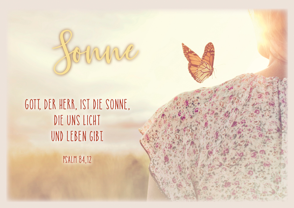 PK-Sonne-Schmetterling-179731937 Postkarte - Sonne, Schmetterling