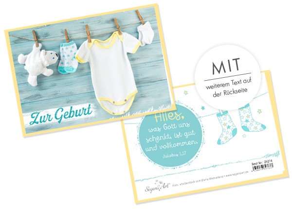 Doppelkarte-Zur-Geburt-Vollkommen-29274 Doppelkarte - Zur Geburt - Vollkommen