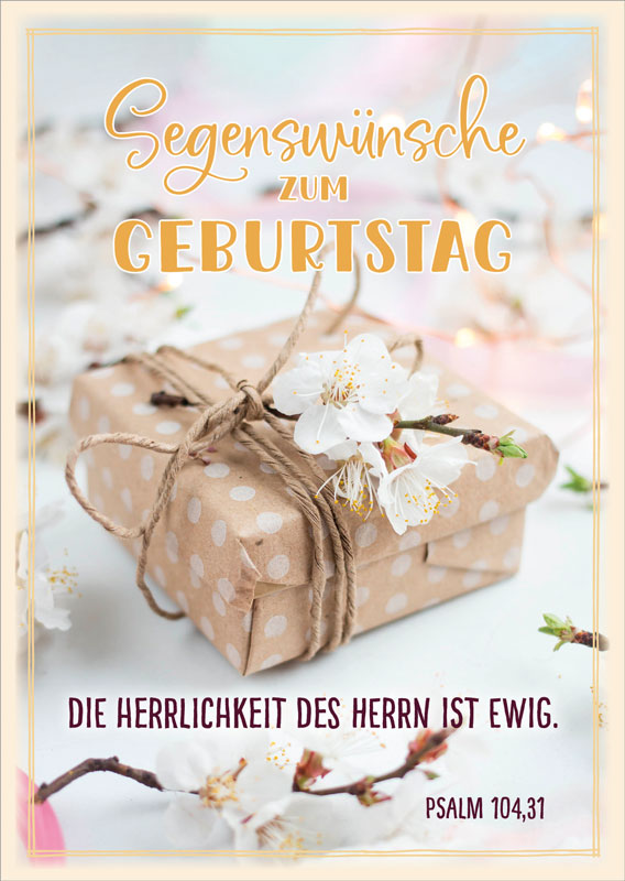 Postkarte-Packchen-Kirschblute-GF-731814 Postkarte - Päckchen Kirschblüte GF