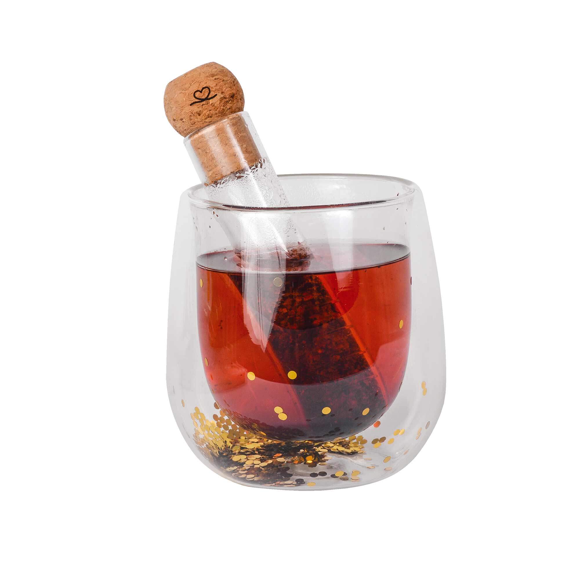 Teesieb aus Glas - Herzenswärme