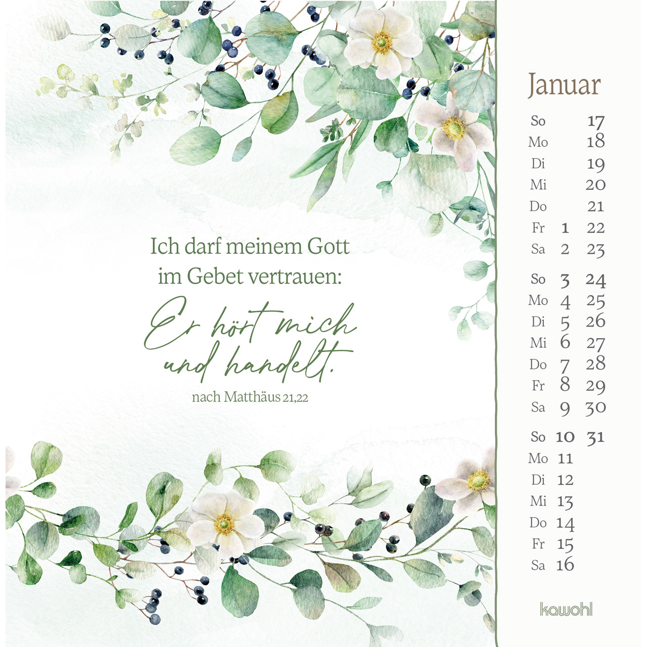 Aufstellkalender - Vor dir bringe ich, was mich bewegt 2027