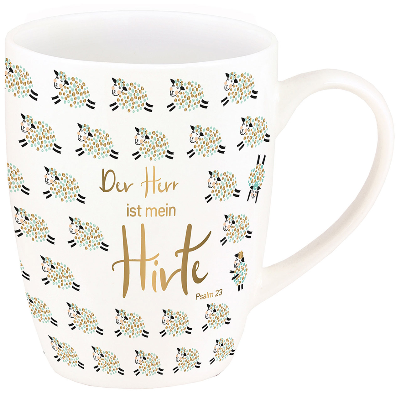 Tasse - Der Herr ist mein Hirte - gold