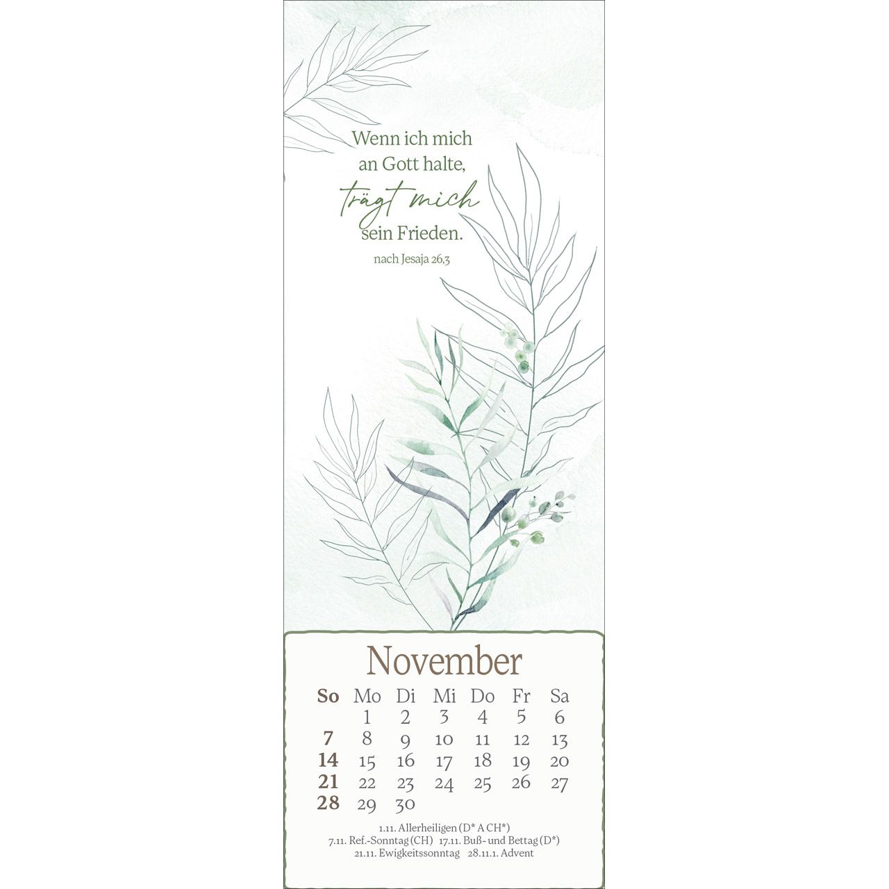 Lesezeichen-Kalender - Vor dir leg ich, was mich bewegt 2027