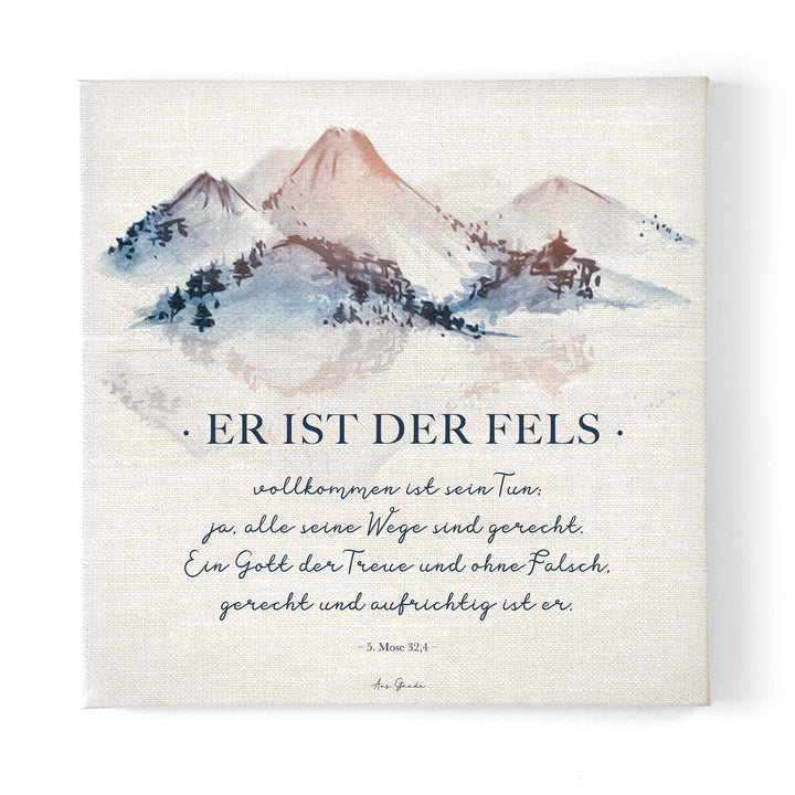 Leinwandbild - Er ist der Fels 30x30