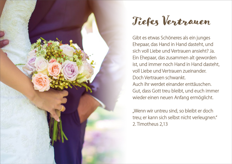Grußheft Gottes Segen zur Hochzeit