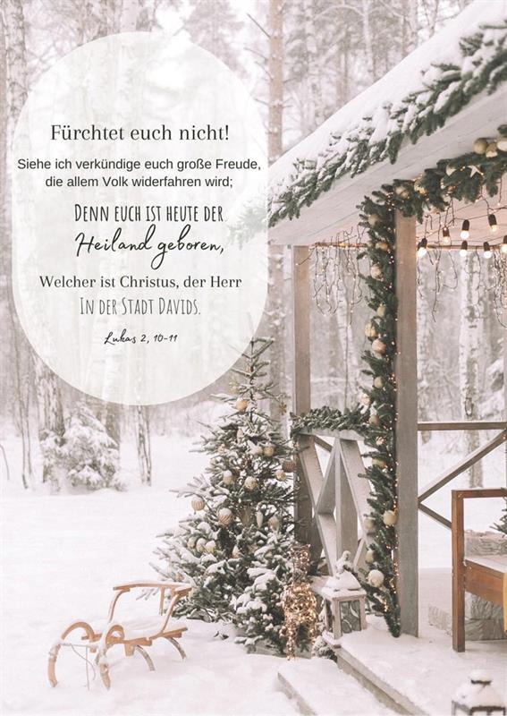 Postkarte "Gesegnete Weihnachtstage" / Lukas 2,10