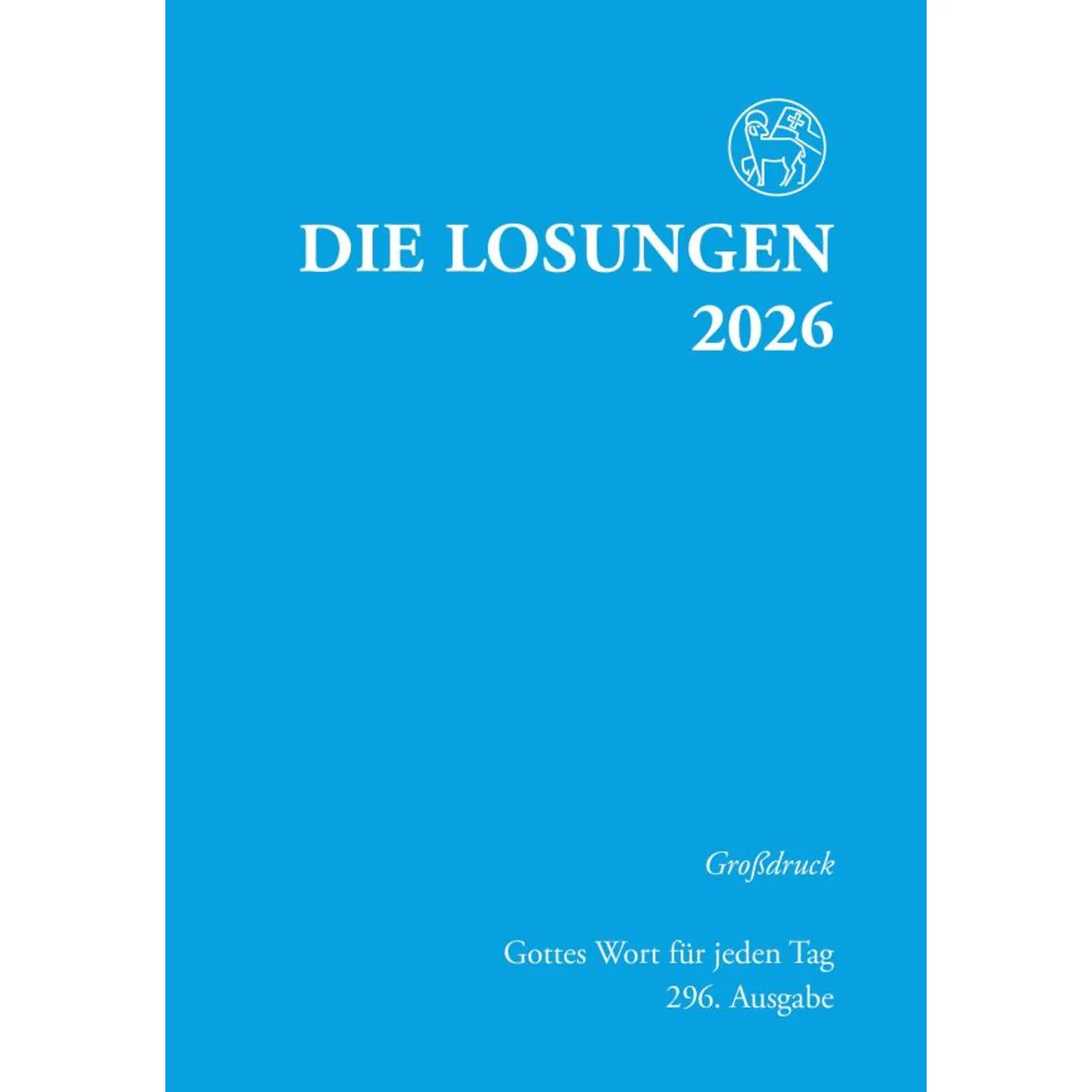 Losungen 2026 hellblau Großdruck