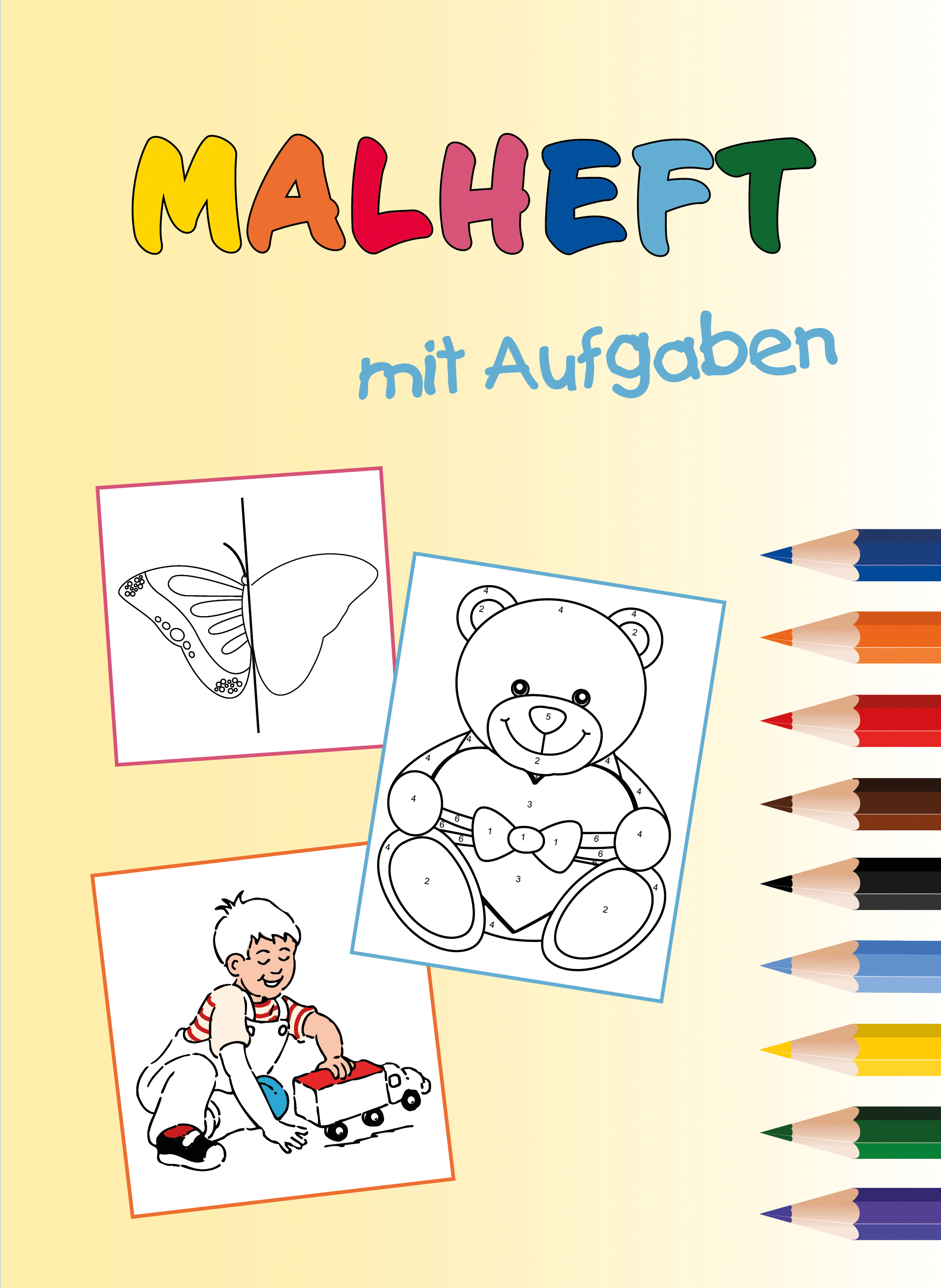 Malheft mit Aufgaben