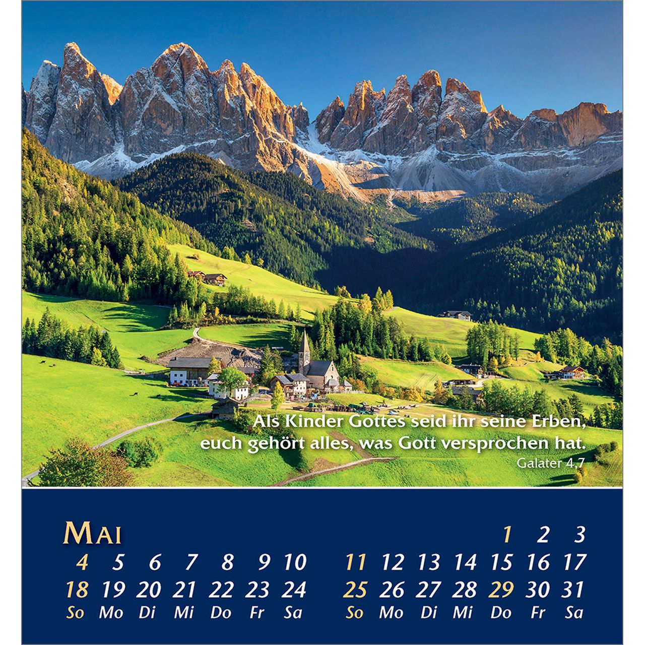 Aufstellkalender - Aus der Stille leben 2025