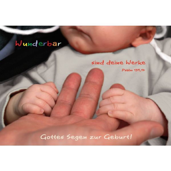 Faltkarte - Wunderbar sind deine Werke... Faltkarte - Wunderbar sind deine Werke...