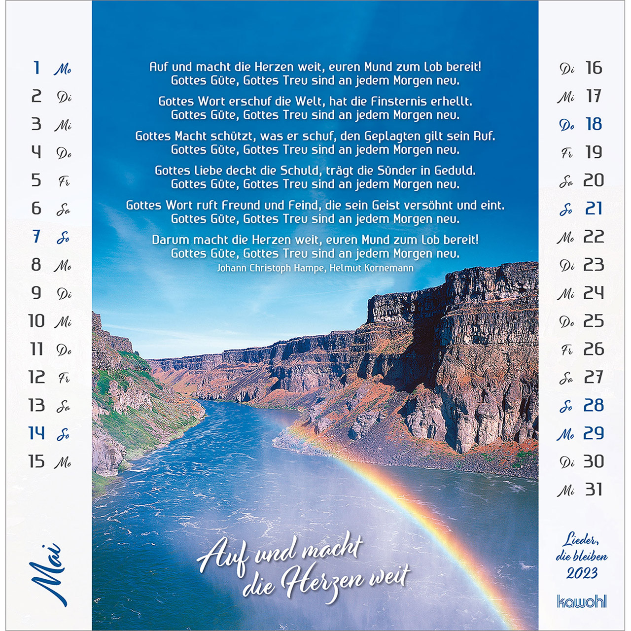 Aufstellkalender - Lieder, die bleiben 2023 Aufstellkalender - Lieder, die bleiben 2023