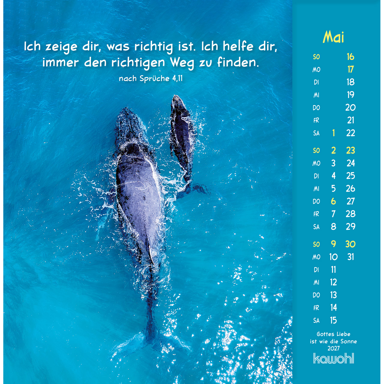 Aufstellkalender - Gottes Liebe ist wie die Sonne 2027