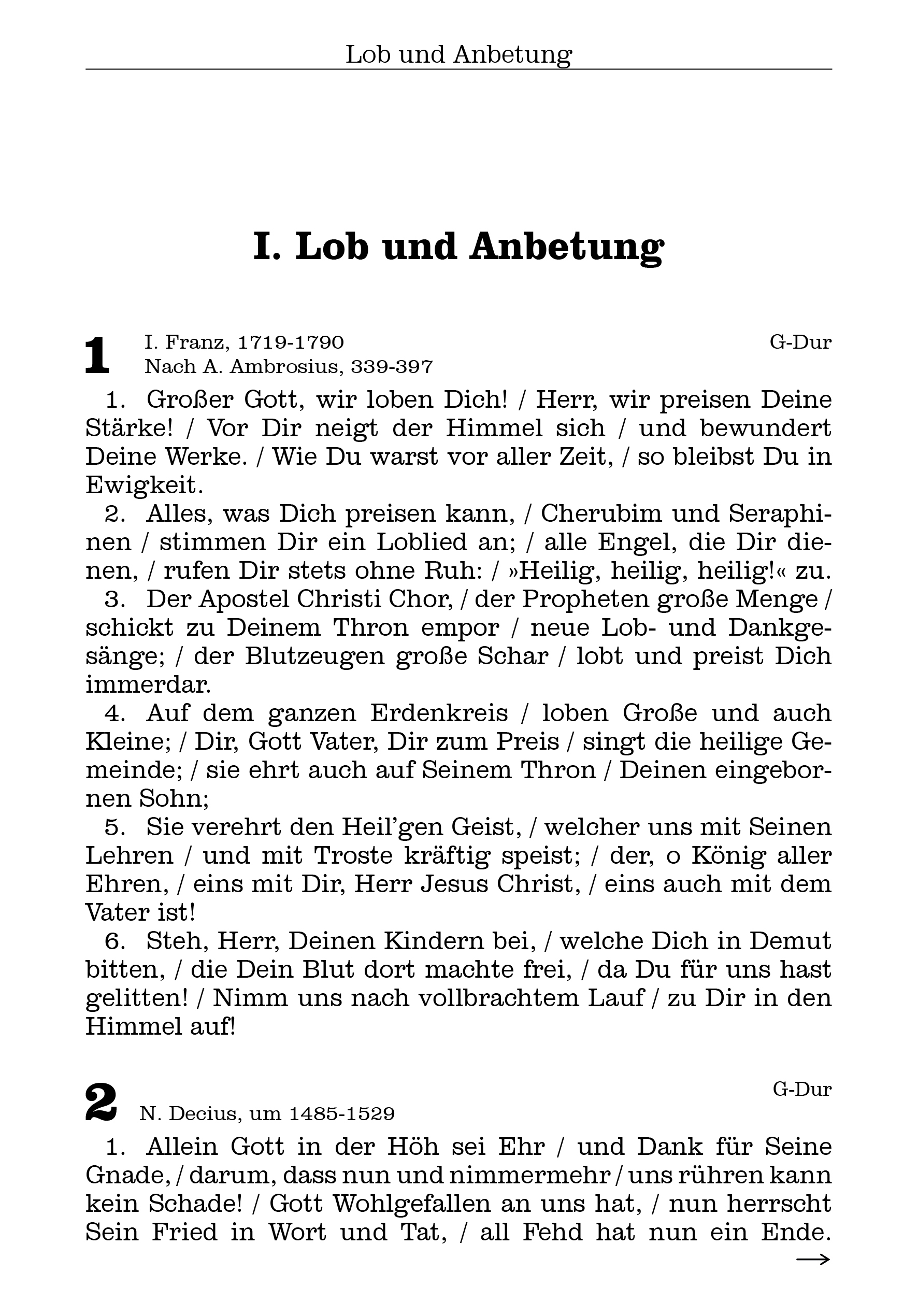 Liederbuch - Großdruckausgabe