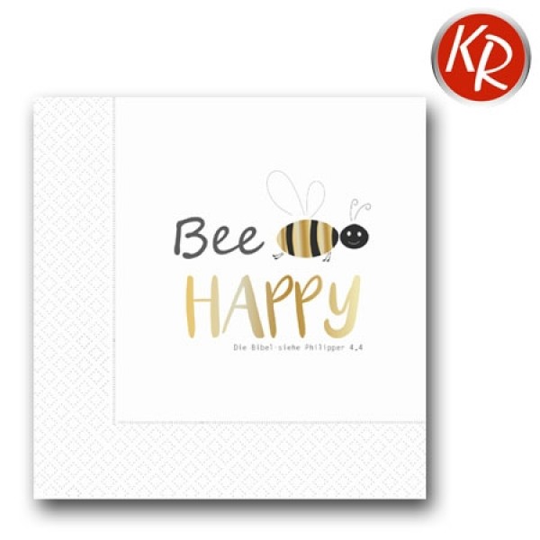 20er Pack Serviette Bee Happy 20er Pack Serviette Bee Happy