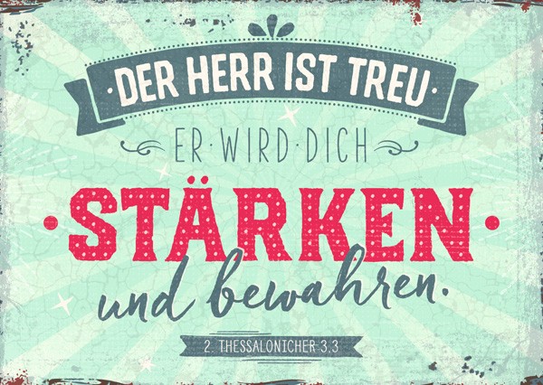 Postkarte-Der-Herr-ist-treu-1217 Postkarte - Der Herr ist treu