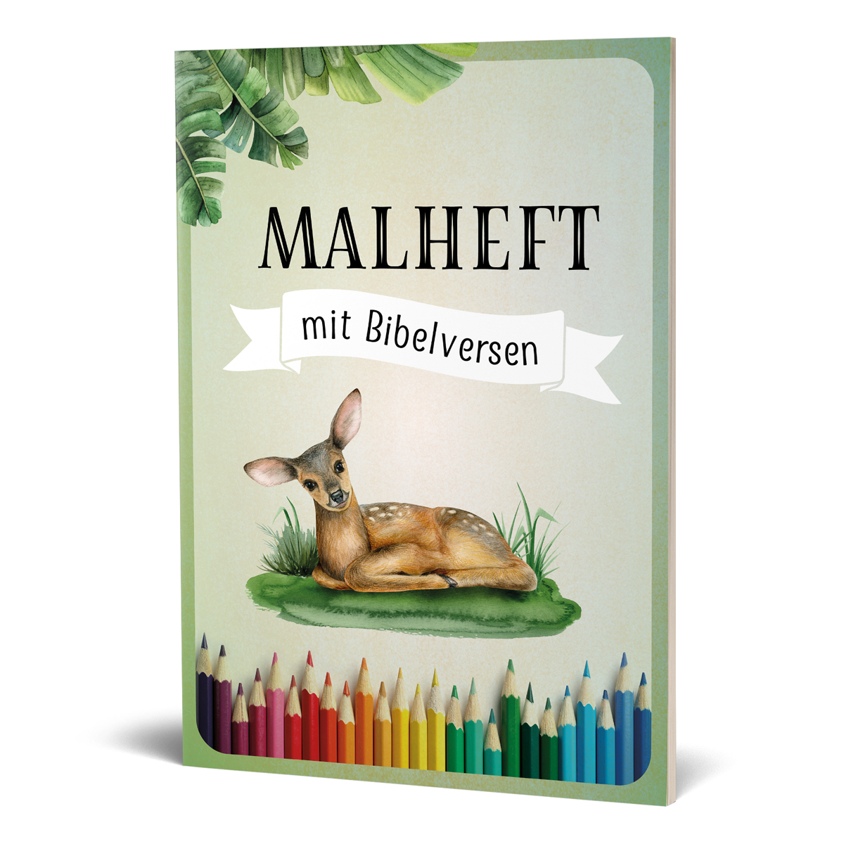 Malheft mit Bibelversen (Reh)