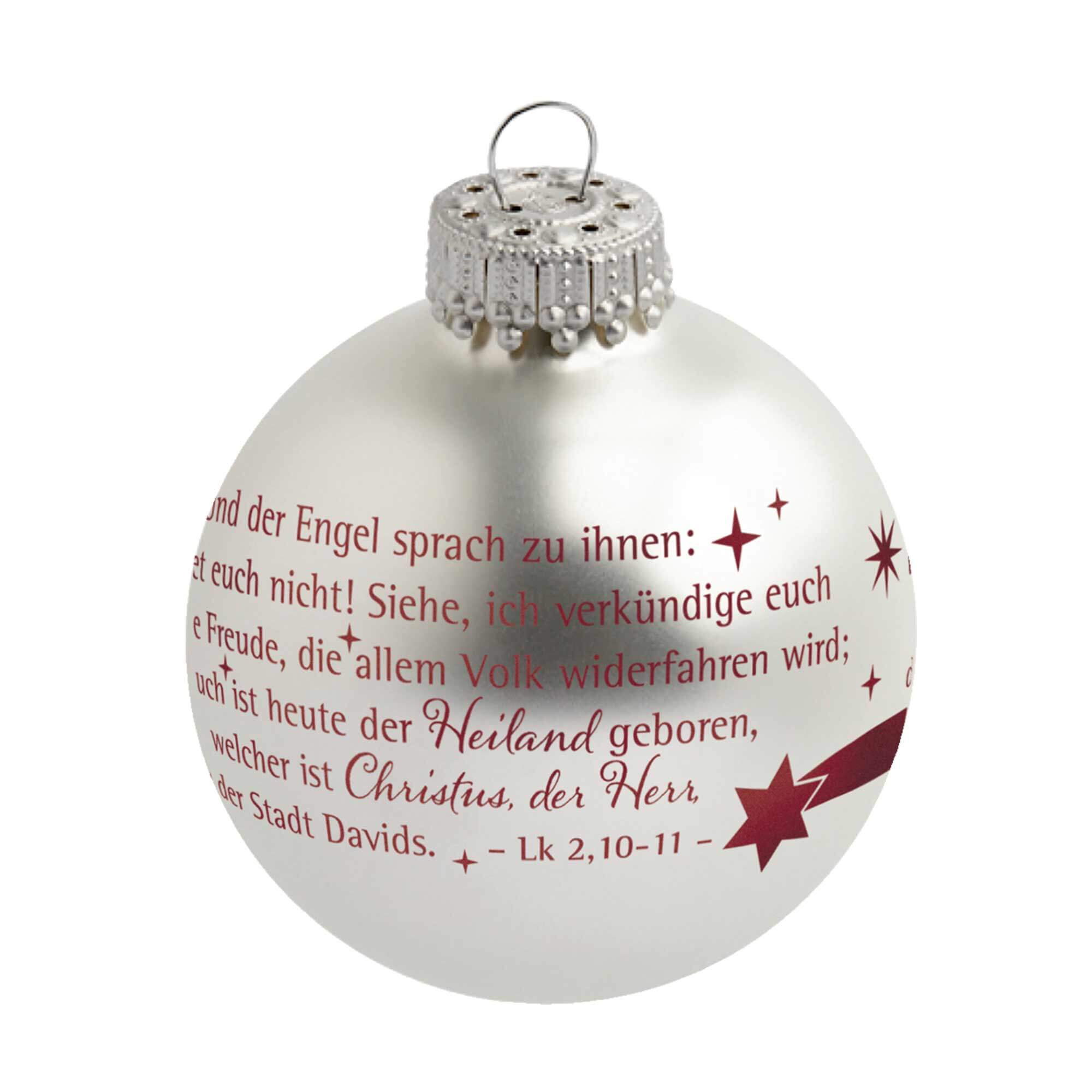 Weihnachtskugel - Stern, silber Weihnachtskugel - Stern, silber