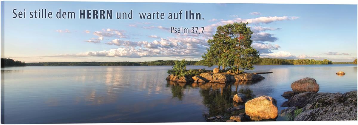 Leinwandbild - See mit Insel Leinwandbild - See mit Insel