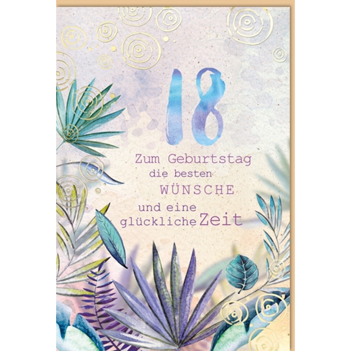 Doppelkarte - Zum 18. Geburtstag