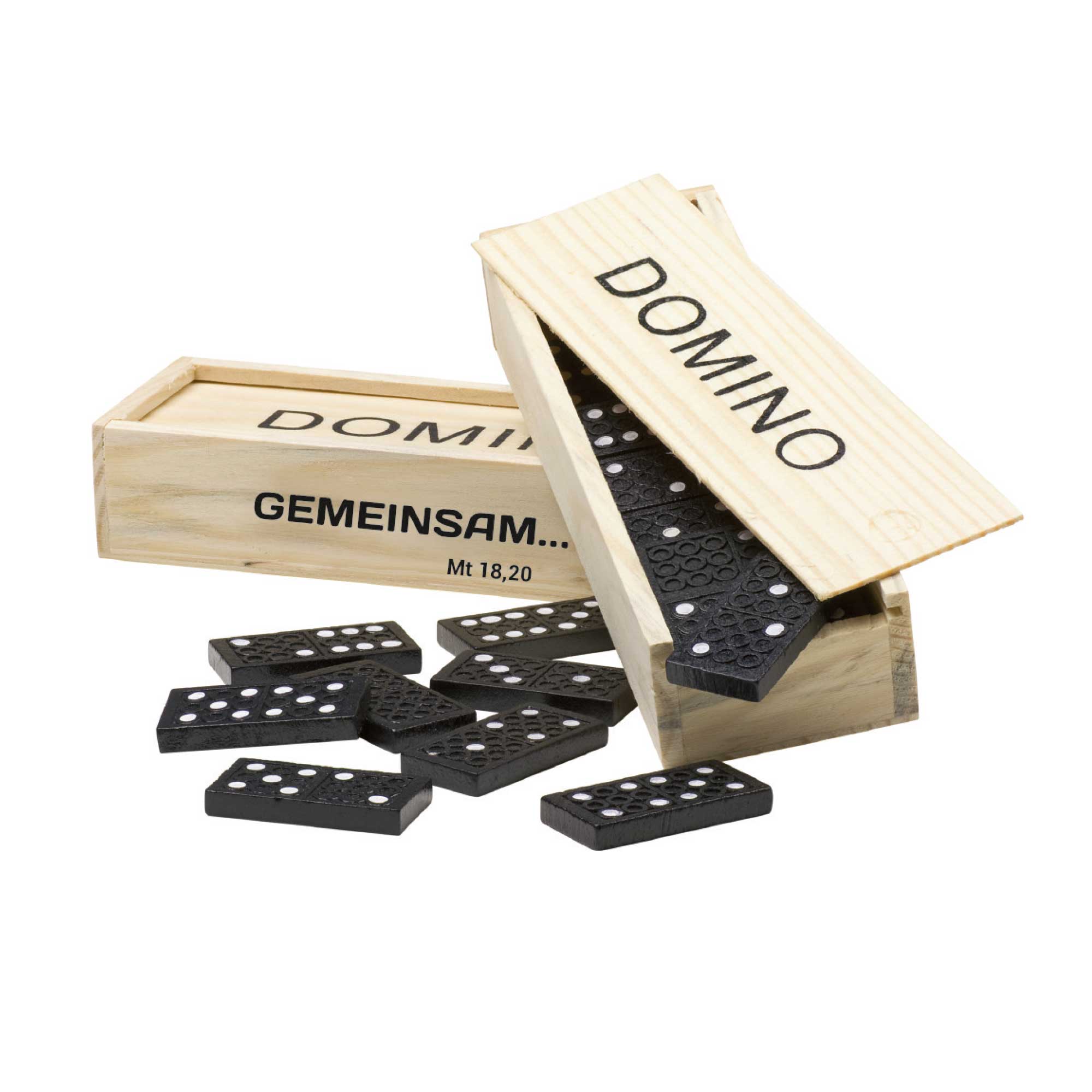 Domino-Spiel in Holzbox Domino-Spiel in Holzbox