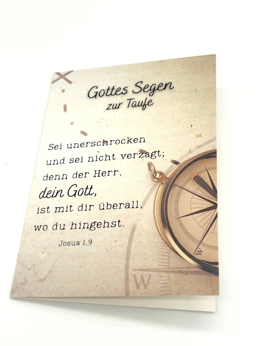 Faltkarte - Taufe "Unerschrocken"