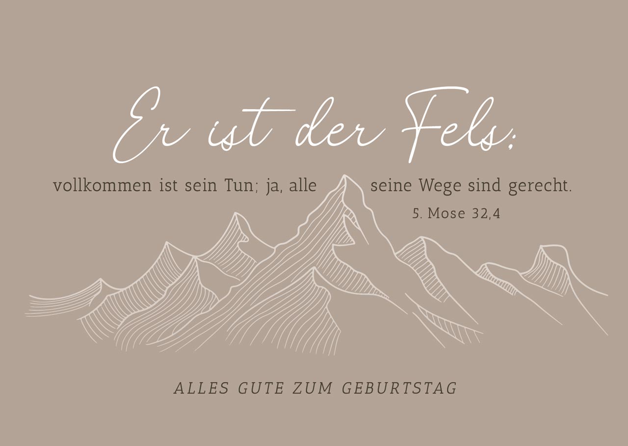 Postkarte ER IST DER FELS Alles Gute zum Geburtstag