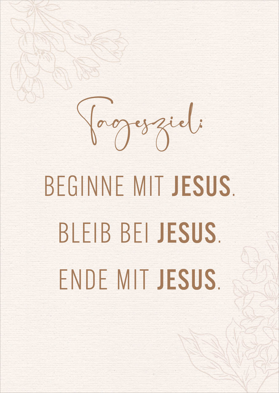Postkarte - Tagesziel: Jesus