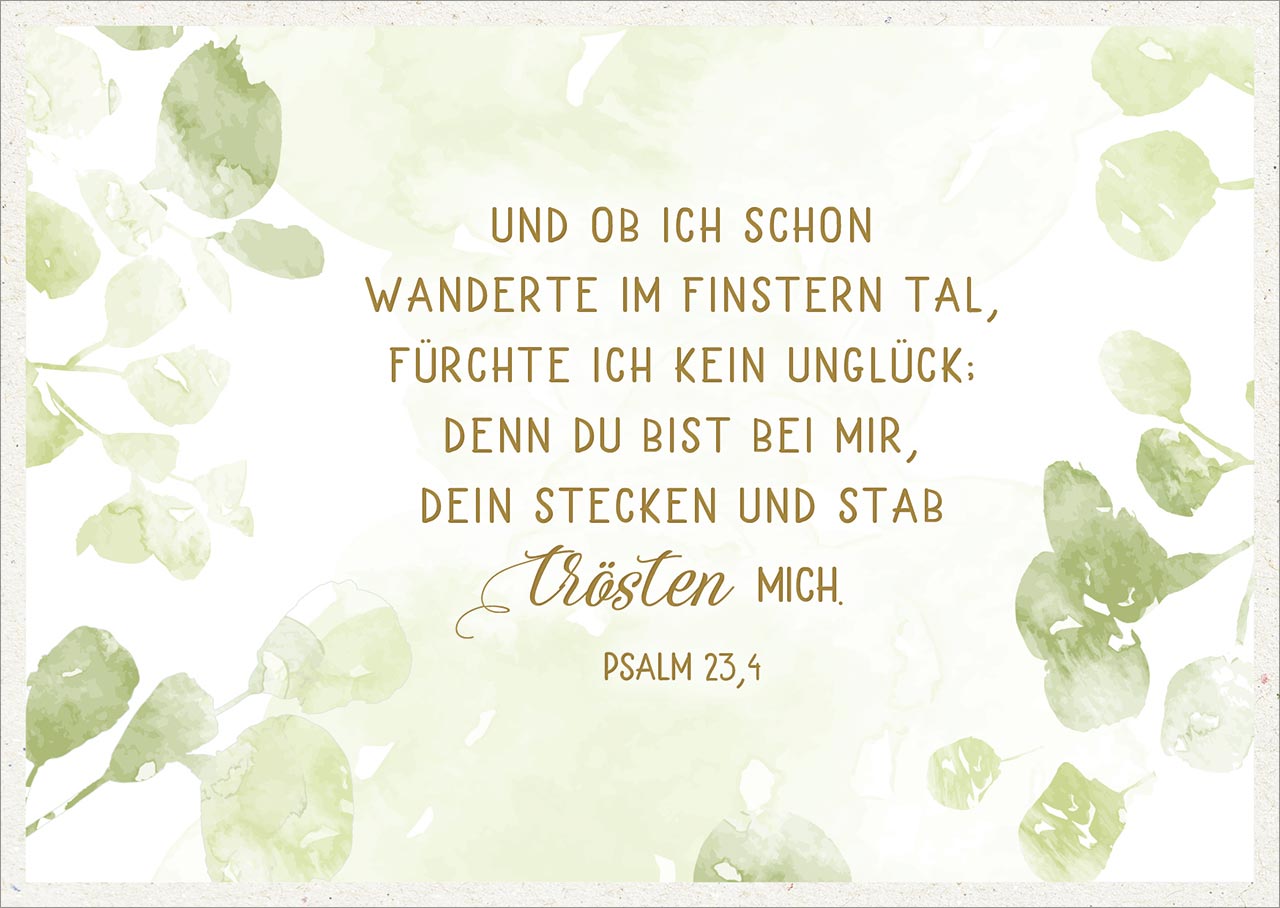Postkarte Dein Stecken und Stab trösten mich Postkarte Dein Stecken und Stab trösten mich