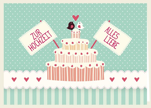 Doppelkarte-Zur-Hochzeit-Alles-Liebe-31046 Doppelkarte - Zur Hochzeit - Alles Liebe