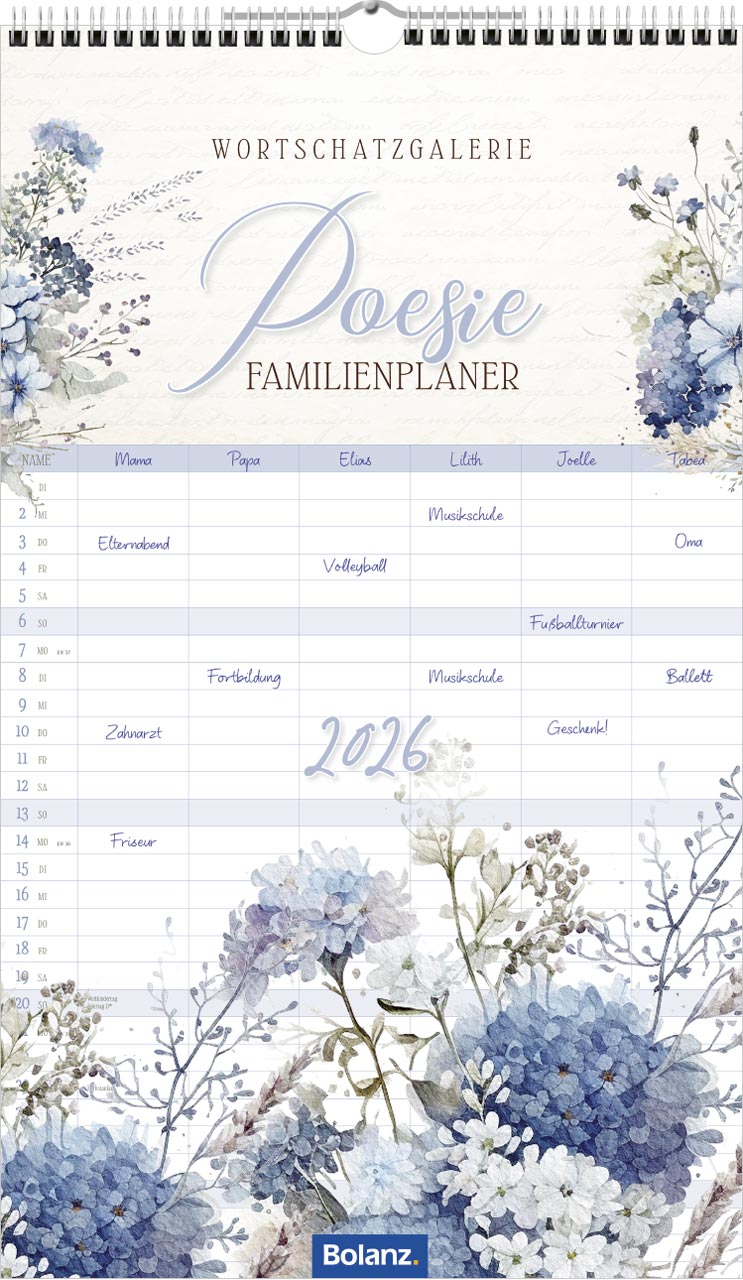 Poesie Familienplaner 2026