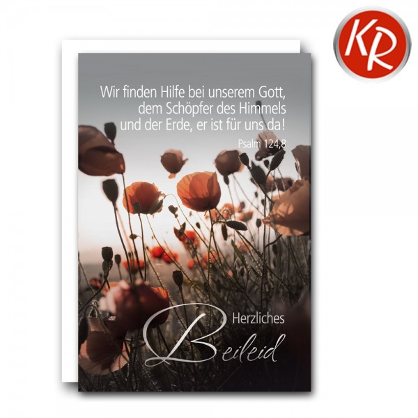 Faltkarte - Herzliches Beileid - Psalm 124,8