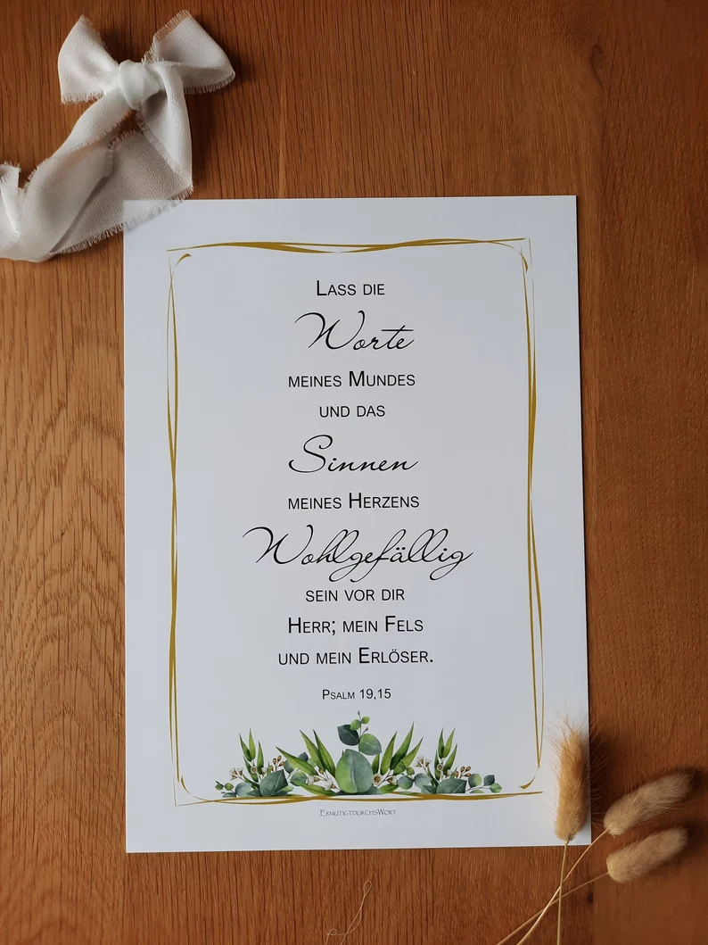 Poster A4 Psalm 19,15