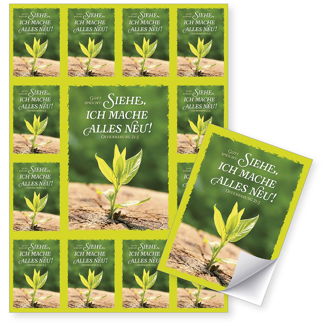 Gott spricht: Siehe, ich mache alles neu! - Aufkleber
