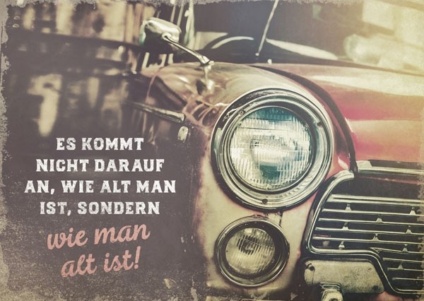 Postkarte-Wie-man-alt-ist-9304 Postkarte - Wie man alt ist