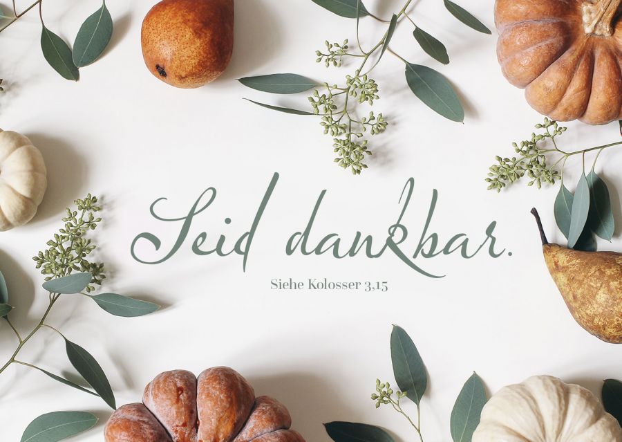 Postkarte – Seid dankbar Postkarte – Seid dankbar