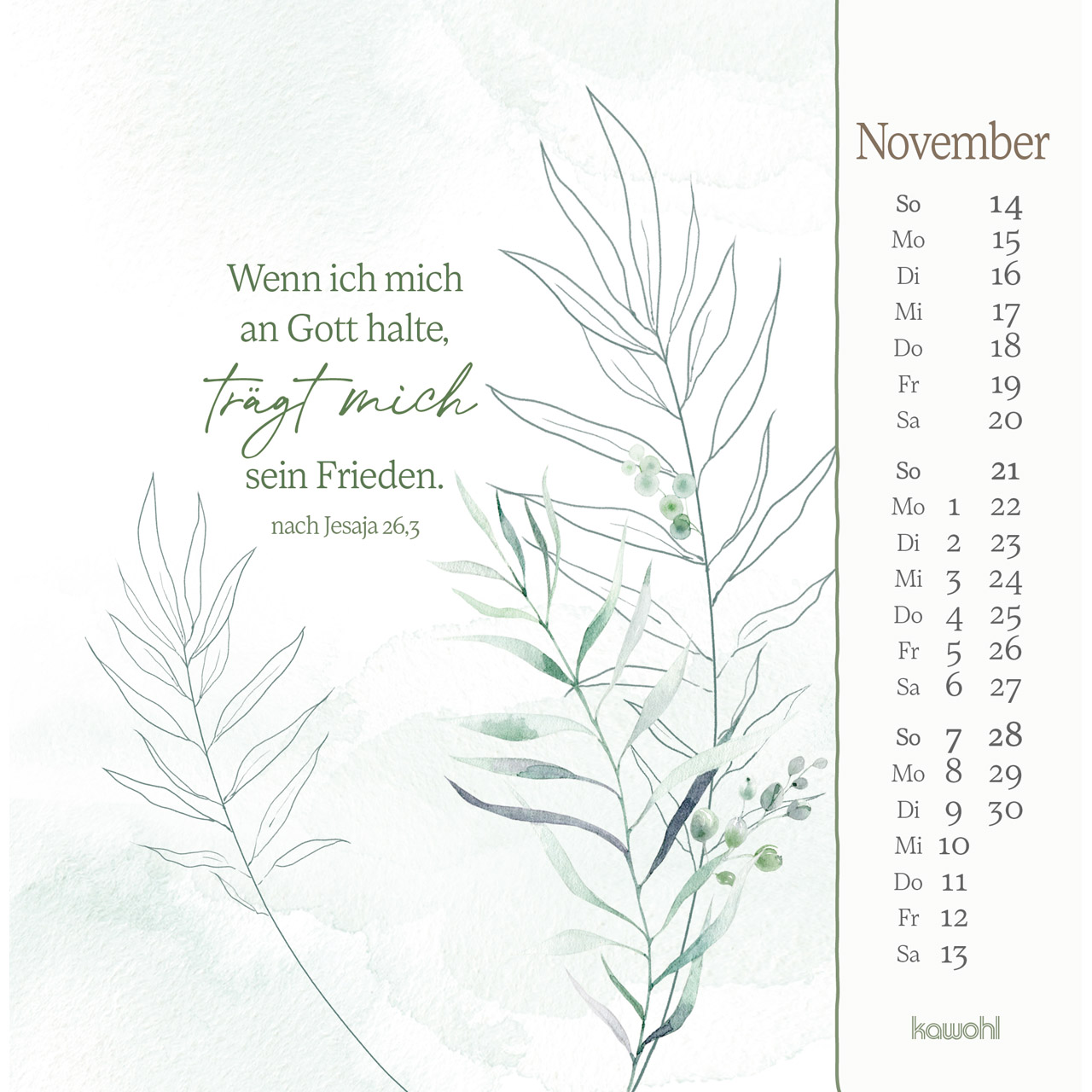 Aufstellkalender - Vor dir bringe ich, was mich bewegt 2027
