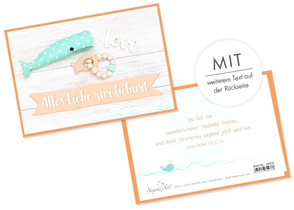 Doppelkarte-Alles-Liebe-zur-Geburt-Gedanke-Gottes-29405 Doppelkarte - Alles Liebe zur Geburt - Gedanke Gottes