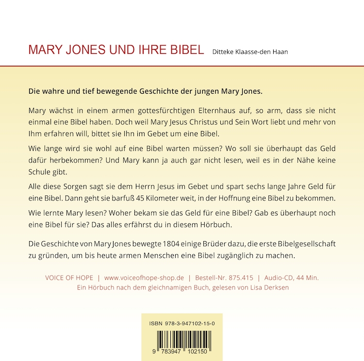 Mary Jones und ihre Bibel (Hörbuch)