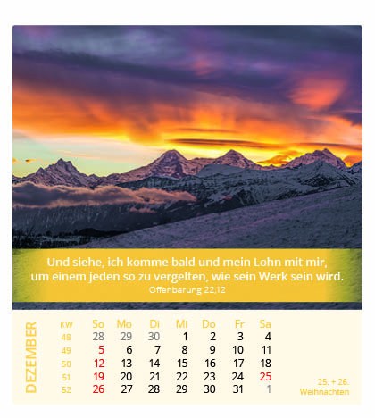 Ich bin der Herr, dein Gott - Tischkalender 2027
