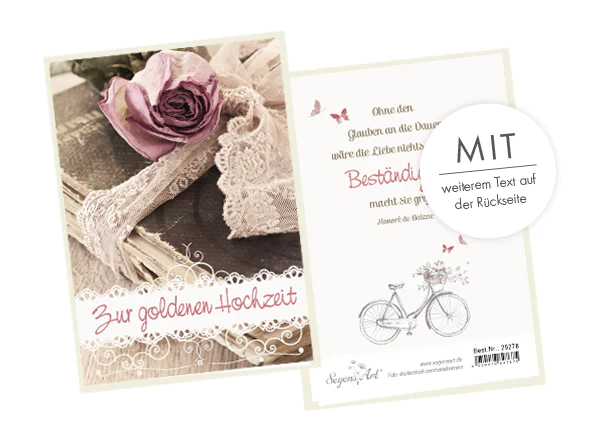 Doppelkarte - Zur goldenen Hochzeit - Beständigkeit Doppelkarte - Zur goldenen Hochzeit - Beständigkeit